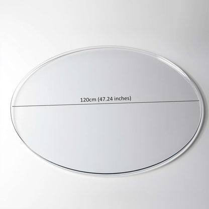 Round Clear PVC Table Protector, Heat Resistant & Waterproof, Clear (Round 120cm)