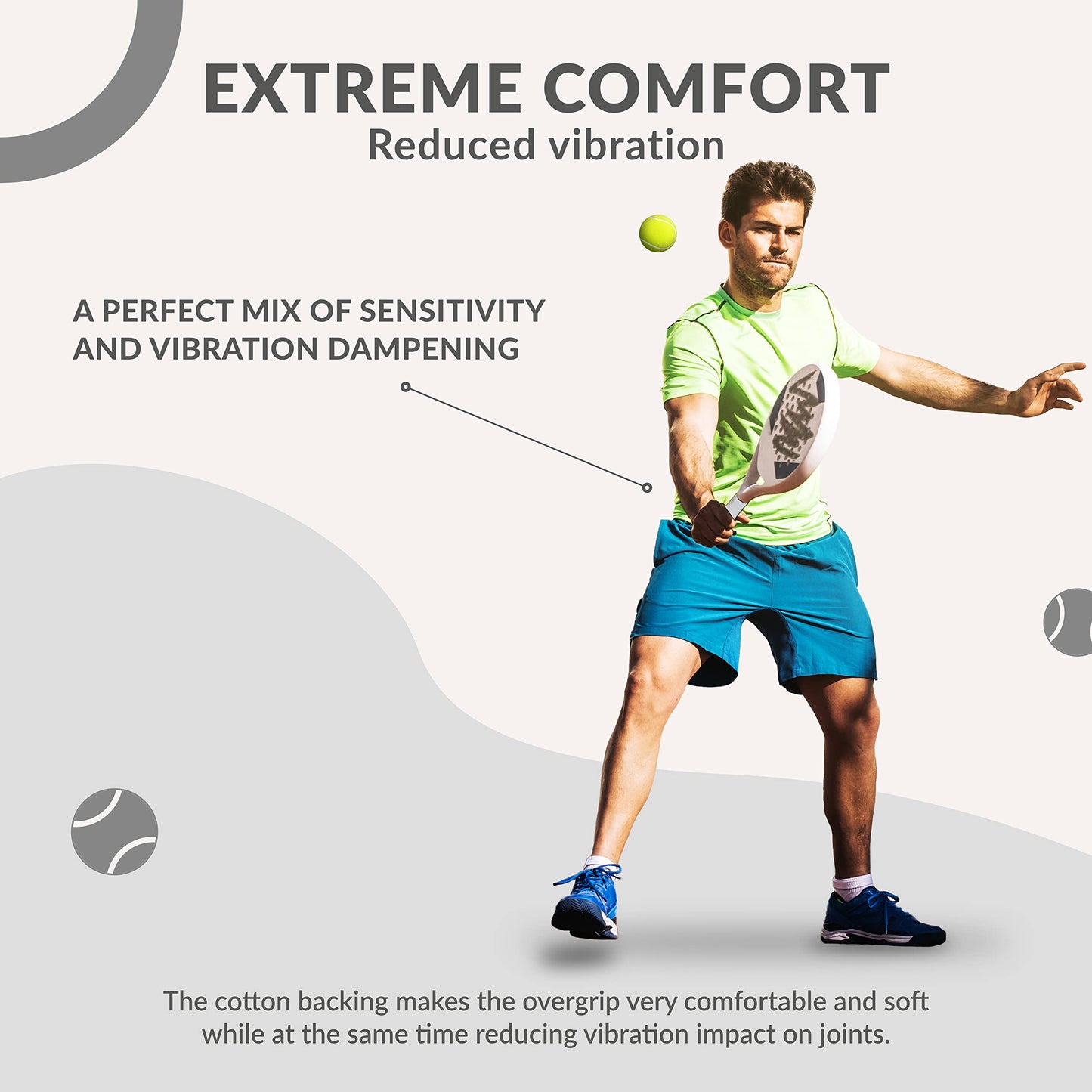 Palbea Padel OverGrip in White - Extra Tacky - Pack of 60 - Superior Sweat Absorption - Non-Slip Grip Tape for Padel & Tennis Rackets - Soft Feel -