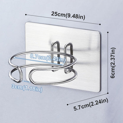 XILIMEN Hair Dryer Holder, Hairdryer Holder Wall Mounted, Hair Dryer Stand, Adhesive Hair Tool Organiser