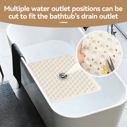 Volminex Non-Slip Bath Mat, Shower Mats, Bathtub Mat, Off-white, 60×60cm