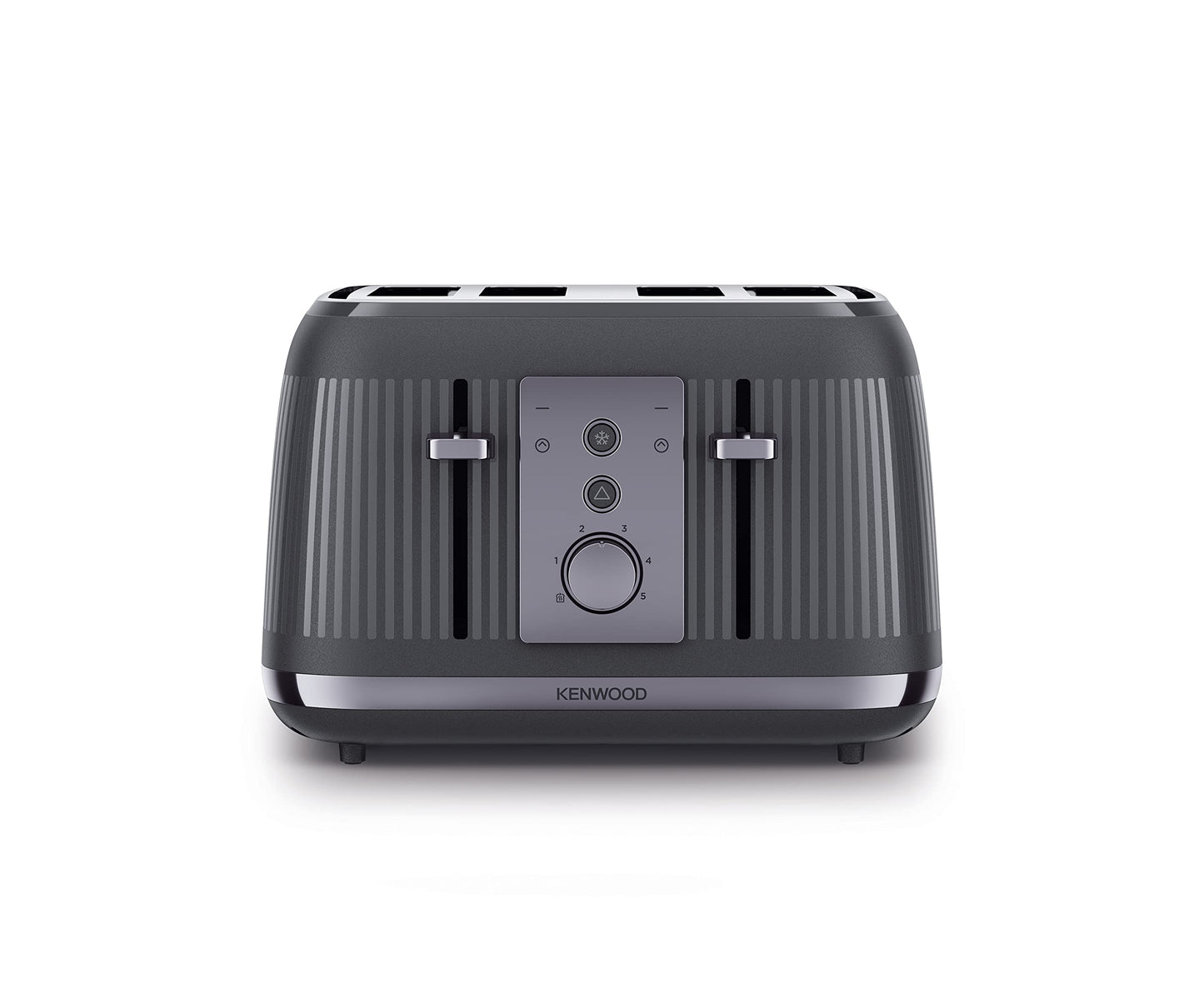 Kenwood Dusk Toaster, 4 Slot Toaster, Reheat, 5 Browning Settings, Defrost And Cancel Functions, Pull Crumb Tray, TFP30.000GY, 1800W, Slate Grey