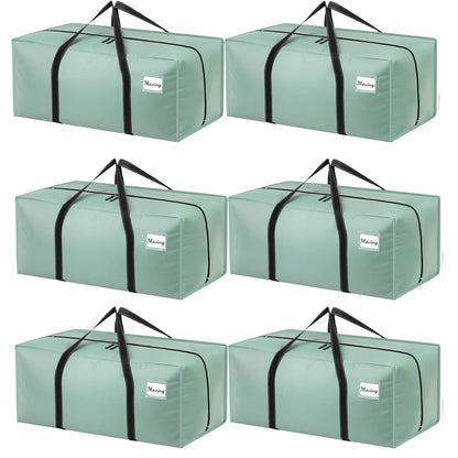 Dntorx 6 Pack 120L Moving Bags and Storage Bag Dorm Moving Essential, Green