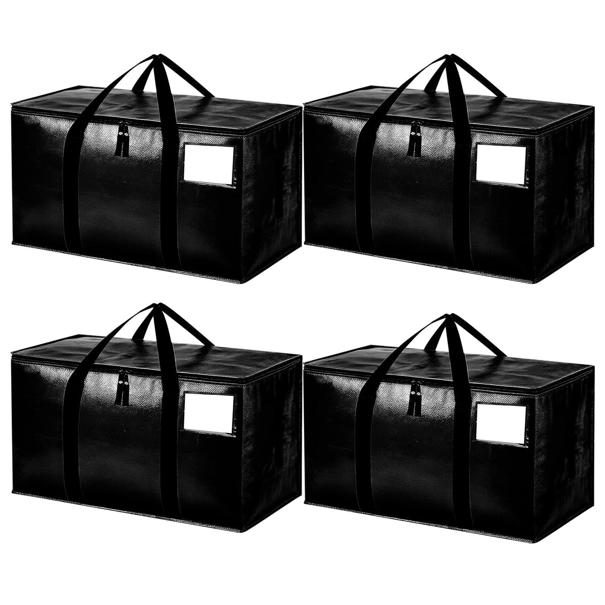 Zandrix 95L Waterproof Storage Bags Moving Boxes Bags with Lids - 4 Pack