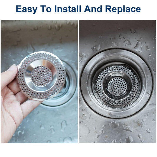 (Set of 6 Pcs) 3 Sizes Kitchen Sink Strainer Hair Catcher for Shower Drain Cover Sink Plug Strainer for Drainer Protector Blocker Filter Bath Plug