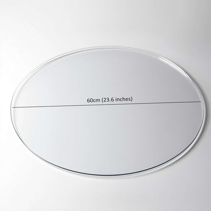 Round Clear PVC Table Protector, Heat Resistant & Waterproof, Clear (Round 60cm)