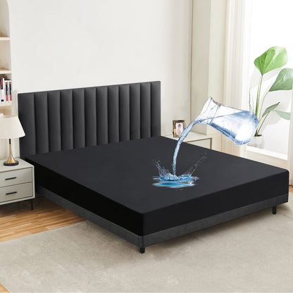 mafudoxi Waterproof Mattress Protector Fitted Sheet,30cm Deep Pocket Bed Sheet, Ultra Soft Smooth and Wrinkle-Resistant, Easy Care Breathable Sheets