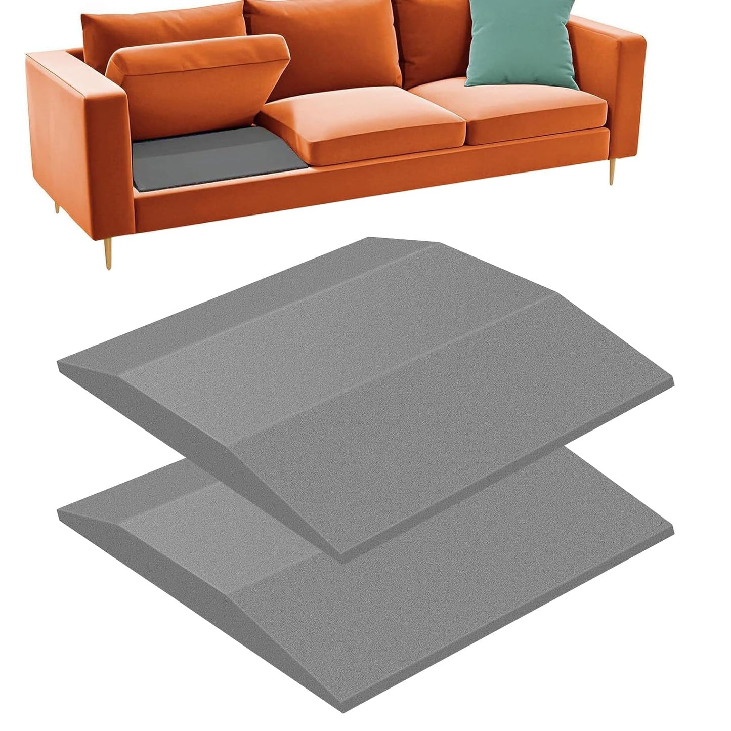 TW1TGOFT 2Pcs 50 x 50 cm Sofa Cushion Support - Sagging Sofa Support Repair Furniture Couch Seat Support for Seat Couch High Density Sponge for