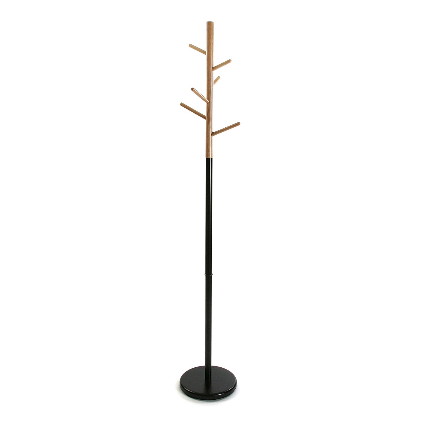 Versa Malmö Floorstanding Coat Rack ideal for hallway or entryway, with 6 Clothes or Bag Hooks or Hangers for the Hallway, Measurements
