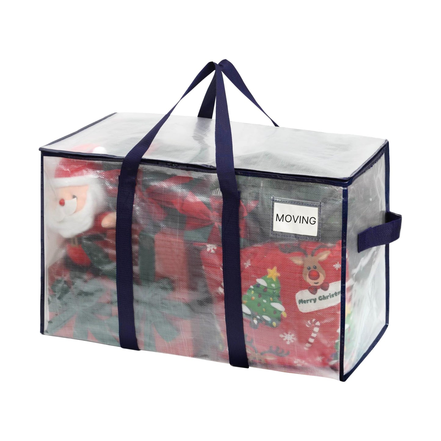 VENO 4 Pack Extra Large Moving Storage Bags with Zips, Heavy-Duty Organizer Tote, Moving Box Alternative, Packing Supply, Clothes Storage Bin