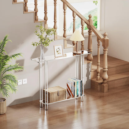 solaround Acrylic Console Table for Hallway, Clear, 100 x 20 x 80 cm