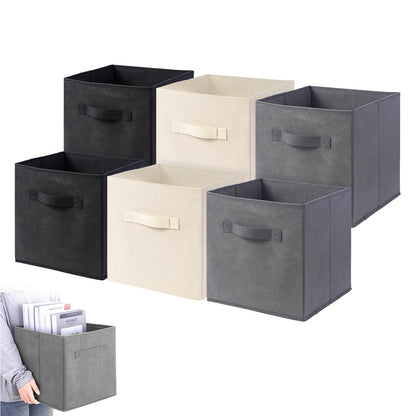 LLHONG 6 Pack Collapsible Cube Storage Boxes, Foldable Storage Cubes