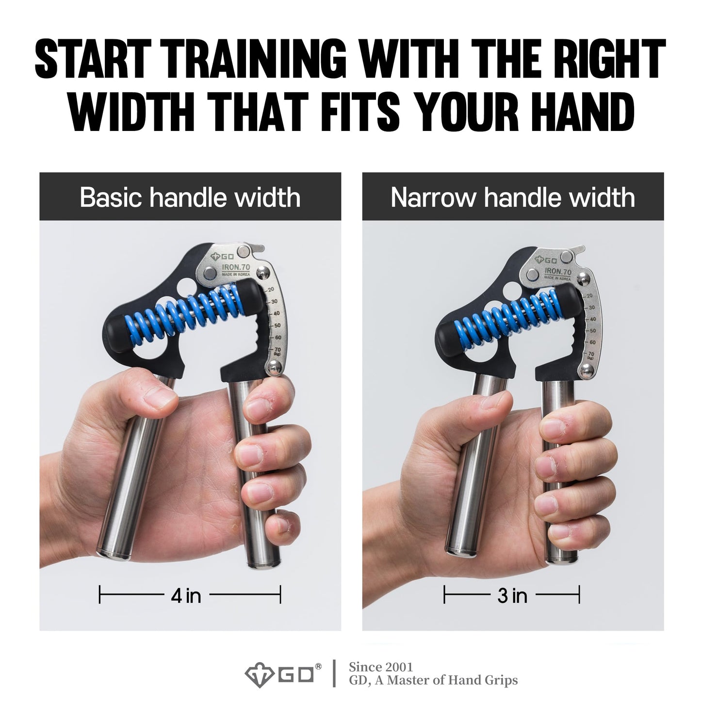 GD GD Iron Grip 70 (P) Adjustable Gripper (11.9-70 kg)