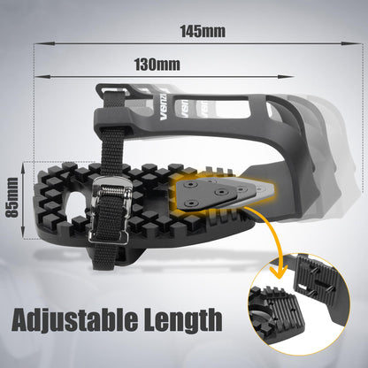 VENZO Bike Bicycle Toe Clips Cage Indoor Exercise Spin Bike Pedal Adapters - Compatible With Peloton Delta Bike Pedals - Convert Look Delta Pedals to