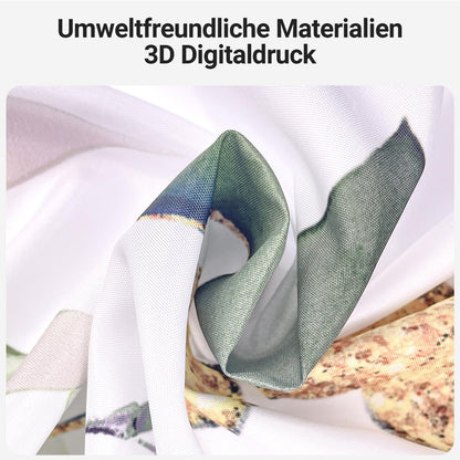 Lerores Shower Curtain, 240 x 180 cm, Golden Leaves, Weighted Hem, Anti-Mould Textile, Water-Repellent