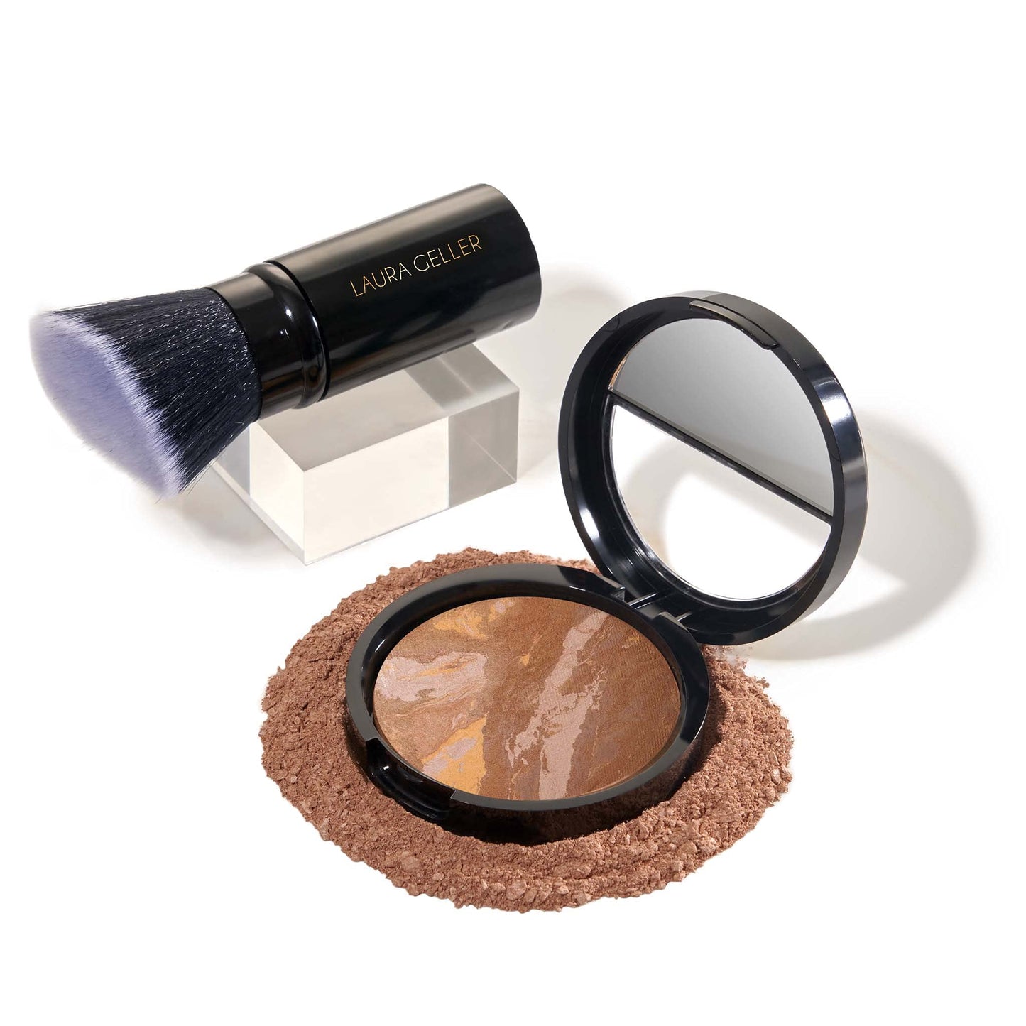 LAURA GELLER NEW YORK 59mm Baked Balance-n-Brighten Foundation with Kabuki Brush Makeup Set, Tan