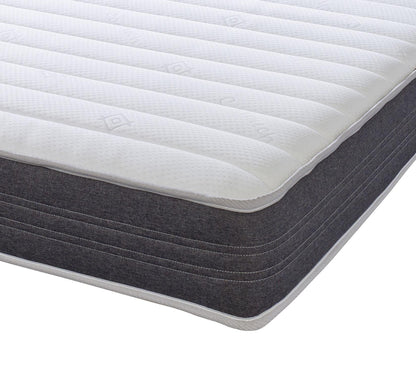 Extreme Comfort Sirocco Airflow Grey 18cms Deep Hybrid Spring & Memory Fibre Mattress, 2ft6 Small Shorty Single (2ft6 x 5ft9, 75cm x 175cm)