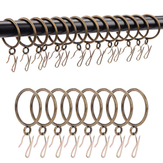Curtain Rings With Hooks Metal Drapery Rings with Eyelets and Pinch Pleat Curtain Hooks 24 Pack TXZWJZ