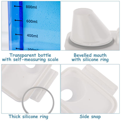 GBACHOOSE 2 Pack Washing Powder Storage, 1800ml Laundry Detergent Dispenser with Measuring Cup