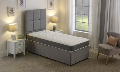 Extreme Comfort Hybrid Grey Essentials Mattress | 3ft Single (90cm x 190cm) | Memory Foam & Bonnell Spring | Plush Feel | Cooltouch Plus Sleep Surface