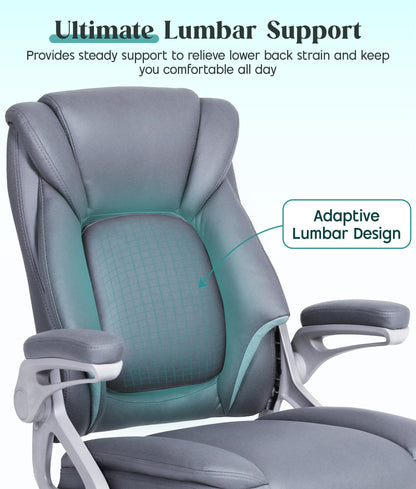 CHI ENERGY Executive Office Chair, Ergonomic Desk Chair with Padded Flip-up Armrests and Cushion