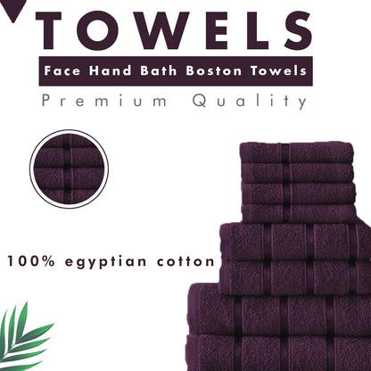 FAIRWAYUK 8-Piece Towels Bale Set for Bathroom, Ultra Soft Premium Quality Water Absorbent Towel Gift Sets, 100% Egyptian Cotton