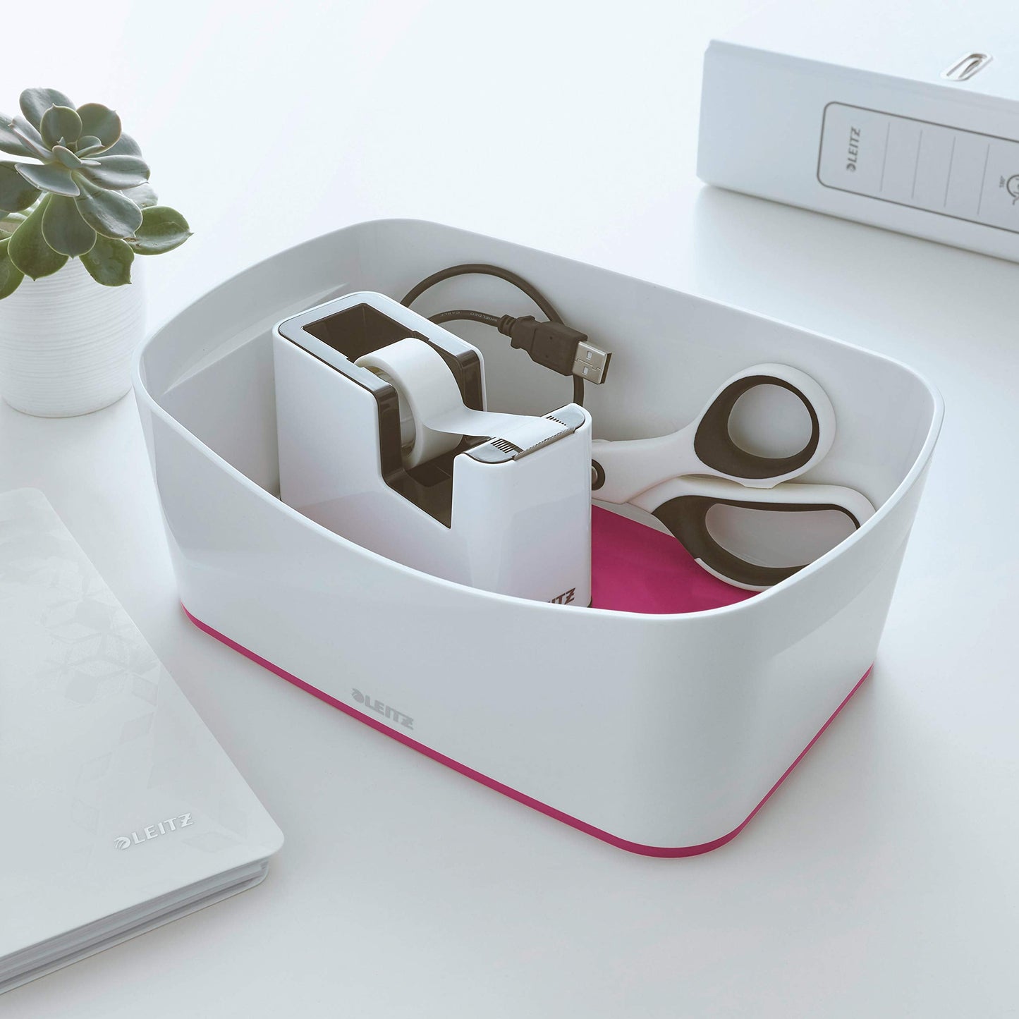 Leitz MyBox Storage Tray, waterproof ABS, Pink Metallic