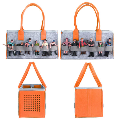 Shudyear Carry case for Toniebox Starter Set and Accessories Storage Bag,Felt Organizer Bag for Toniebox Audio Player and Figurine,Travel Carrying