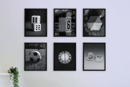 HOMIK Pack of 6 A3 Photo Frames MDF Black - A3 Picture Frames Black Economy Pack