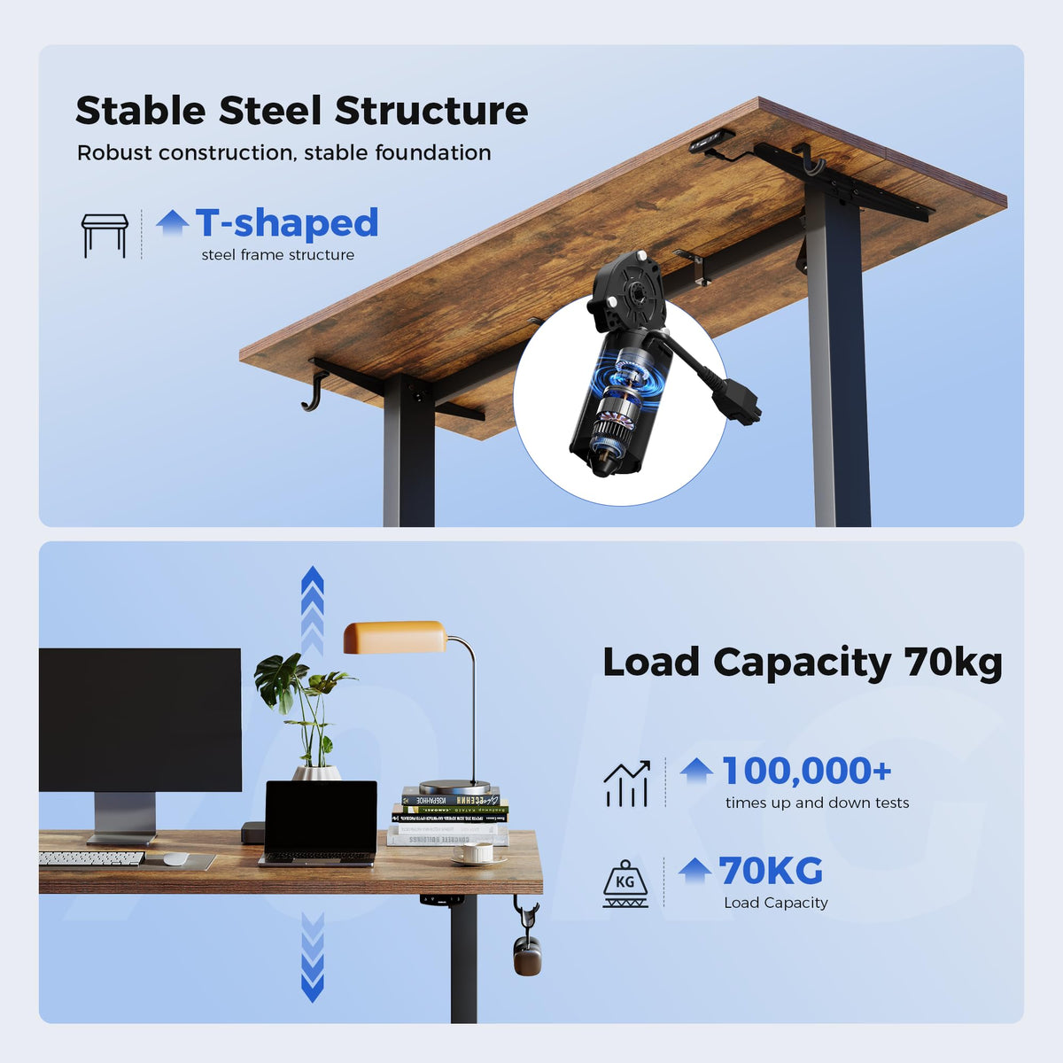 Agilestic Electric Standing Desk, 2 Memory Buttons, 140x60cm