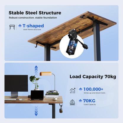 Agilestic Electric Standing Desk, 2 Memory Buttons, 100x60cm