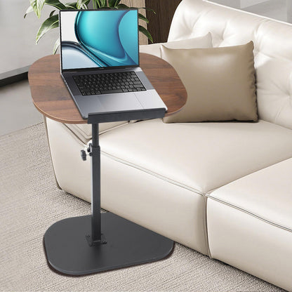 YYW Side Table TV Tray, Height Adjustable 360° Swivel C Shaped End Table