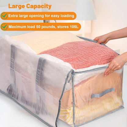 Dntorx 6 Pack 105L Moving Bags Clothes Storage Bags Drom Packing Box, Grey
