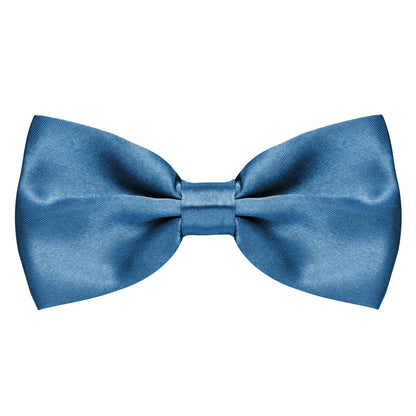 MASADA bow tie sky-blue - men's accessory in shiny-look, continuously adjustable, handmade with hook closure - 12 x 6 cm