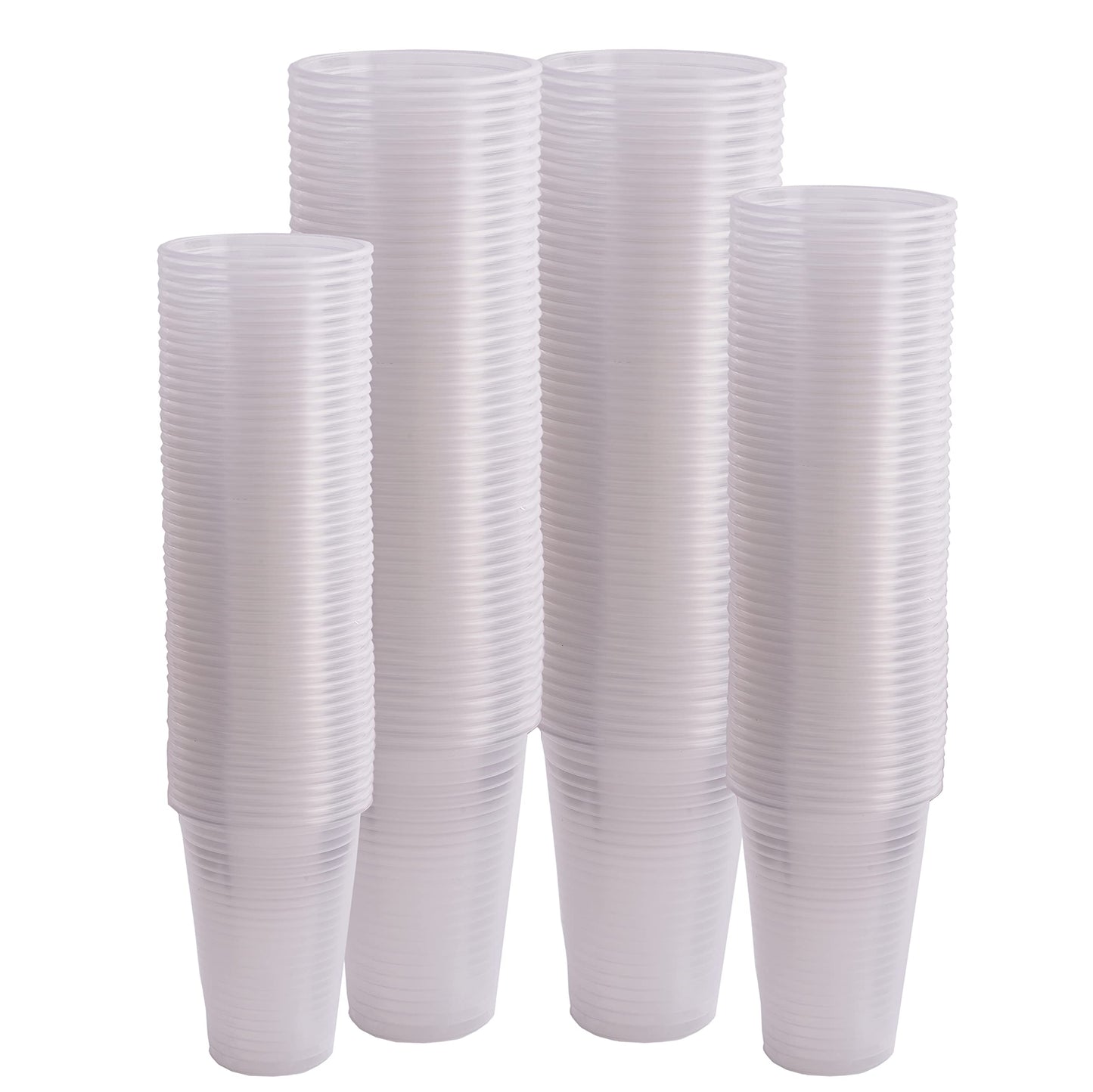 Shefa 3000 Clear Plastic Cups - Plastic Party Cups for Beer, Water, & Juice, Plastic Cups for Dessert & Cold Drinks - Slush Cups & Milkshake Cups,