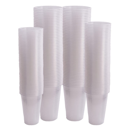 Shefa 3000 Clear Plastic Cups - Plastic Party Cups for Beer, Water, & Juice, Plastic Cups for Dessert & Cold Drinks - Slush Cups & Milkshake Cups,
