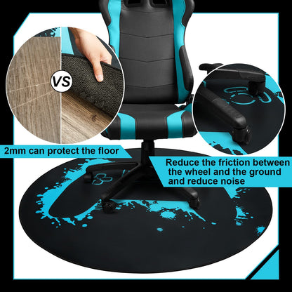 Gaming Chair Mat 47 Inch Round Chair Mat for Hardwood Floor Gaming Rugs Office Chair Rug Chair Mat Carpet Antislip Floor Protector for Gaming Room