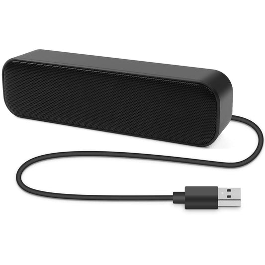 Umitive USB Computer Speakers, Mini Portable Soundbar with 3D Surround Stereo, Broad Compatibility, Plug and Play, Anti-slip Design, USB Powered