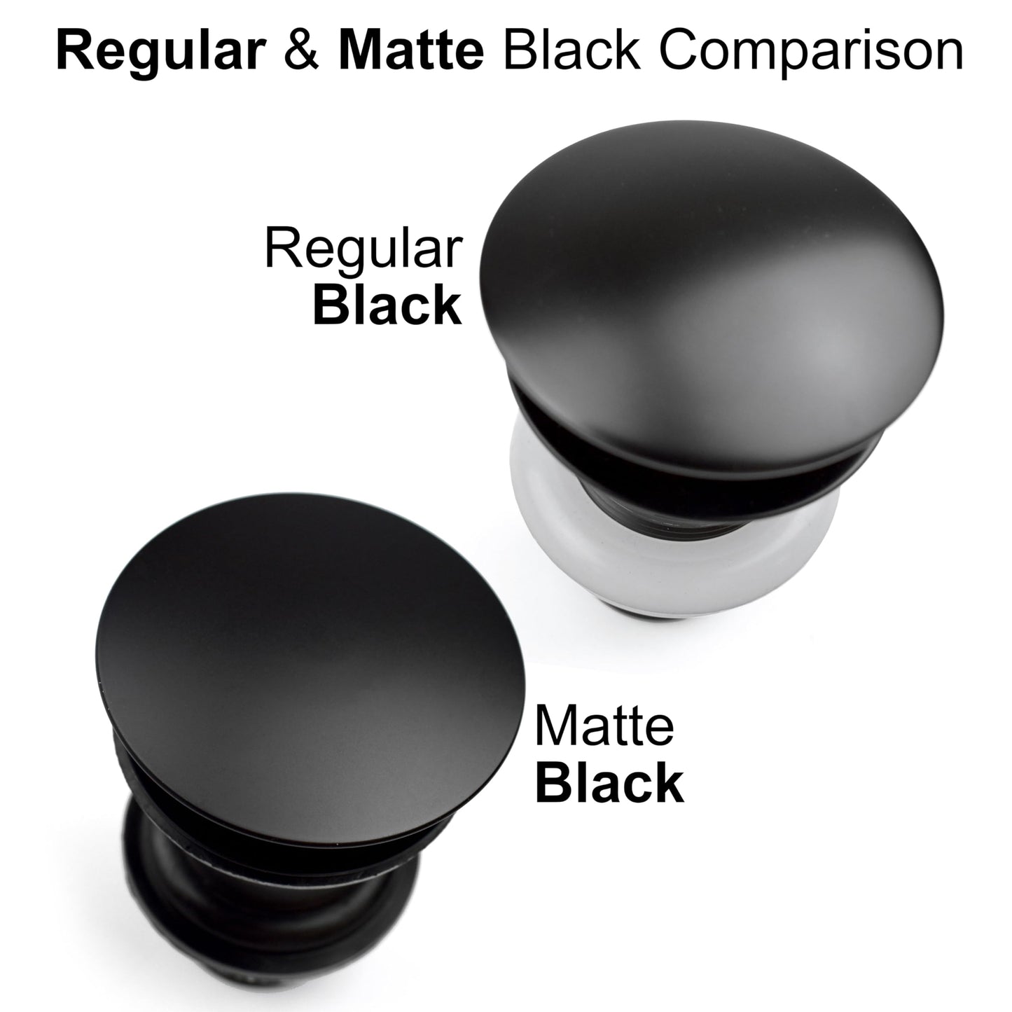 Xcel Home Black Dome Click Clack Unslotted Basin Waste | G 1 1/4" BSP