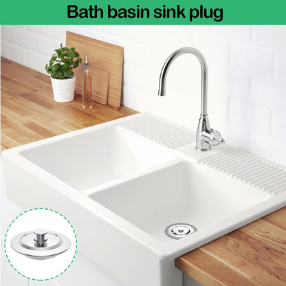 2PCS Universal Bath Plug, 40-45mm Bath Plug Replacement, Bathroom Sink Plugs, Sink Stopper, Stainless Steel Bathtub Plugs, Sinks Plugs for Kitchen