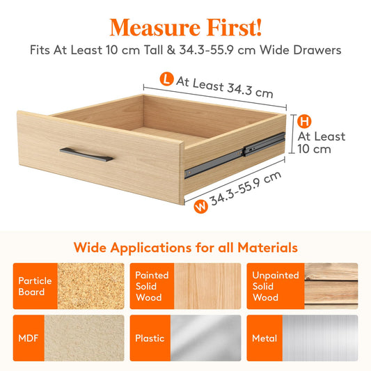 Lifewit 8 Pack Drawer Dividers Plastic 4" High, 13.5-22" Adjustable Drawer Organisers for Clothes, Expandable Dresser Separators in