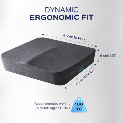 bonmedico Memory Foam Seat Cushion for Office Chair Gery