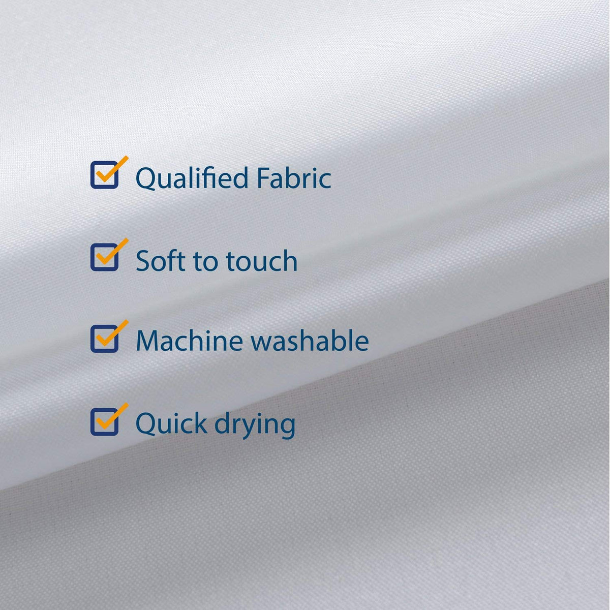 N&Y HOME Extra Wide Extra Long Fabric Shower Curtain Liner 108 x 84 inch, Hotel Quality, Washable, White Spa Bathroom Curtains with Grommets, 108x84