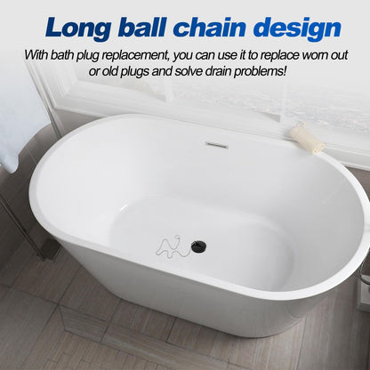 4 Pack Universal Bath Plug, Flexible Silicone Sink Stopper