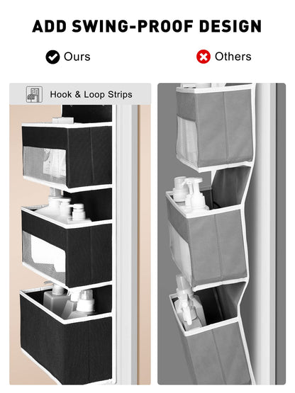 Yecaye Over the Door Organiser, 6-Tier, Black, 1 Pack