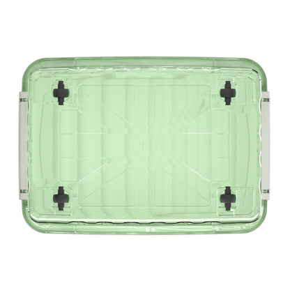 Cetomo 80L*6 Plastic Storage Boxes with Wheels, Lidded Storage Box with Secure Side Latches, PP Nestable and Stackable Clear Organizer for Home
