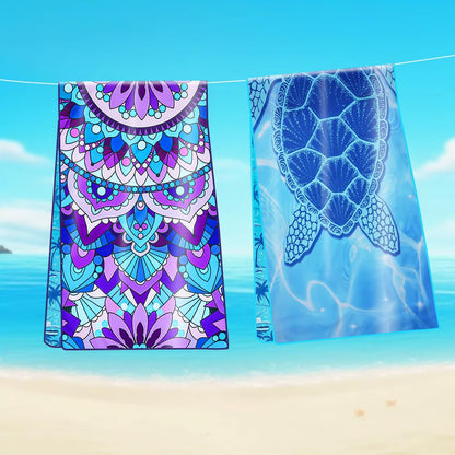 flintronic Microfiber Oversized Lightweight Beach Towel 180x80cm Extra Large Thin Sand Free Towels Travel Swim Pool Camping for Adults Women Men