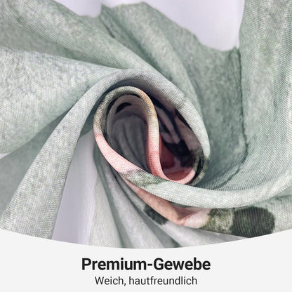 Lerores Shower Curtain, 240 x 180 cm, Sage Green Flower, Weighted Hem, Anti-Mould, Water-Repellent