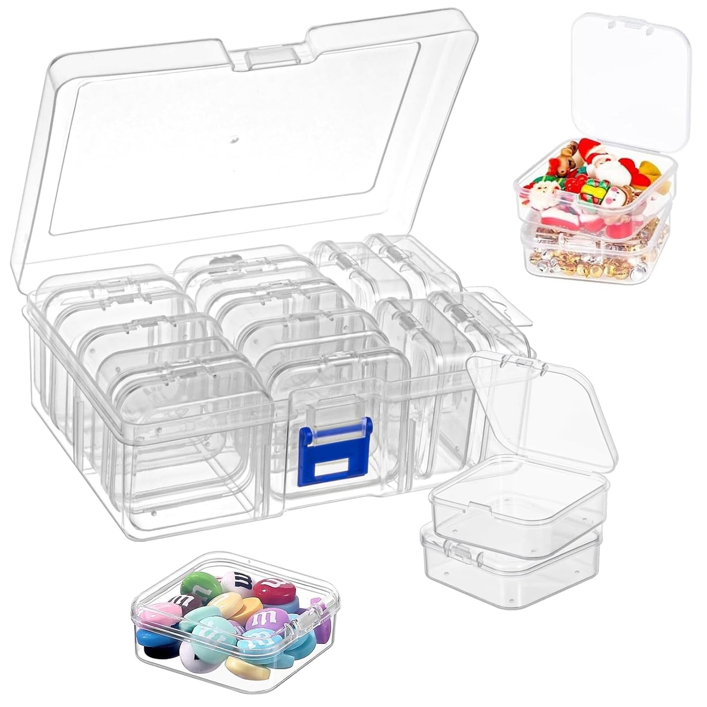 UNINGYI Bead Organiser Storage Box, Small Storage Boxes with Lid (Small)
