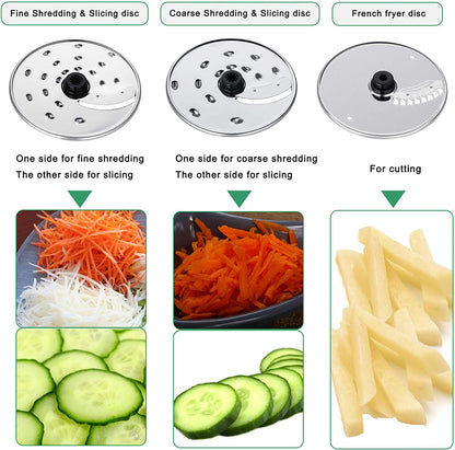 Food Processor, TopStrong 11-in-1 food processor and blender with Chopping Blending Kneading Grinding Whisking Juicing, 1100W, 3 Speeds Plus Pulse,