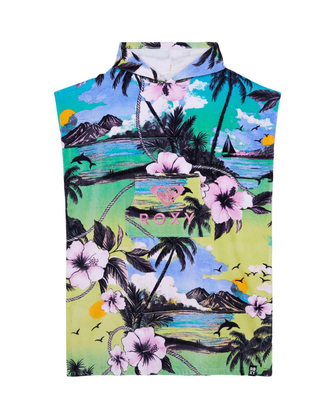 Roxy Stay Magical Printed - Poncho Towel - Women - Green